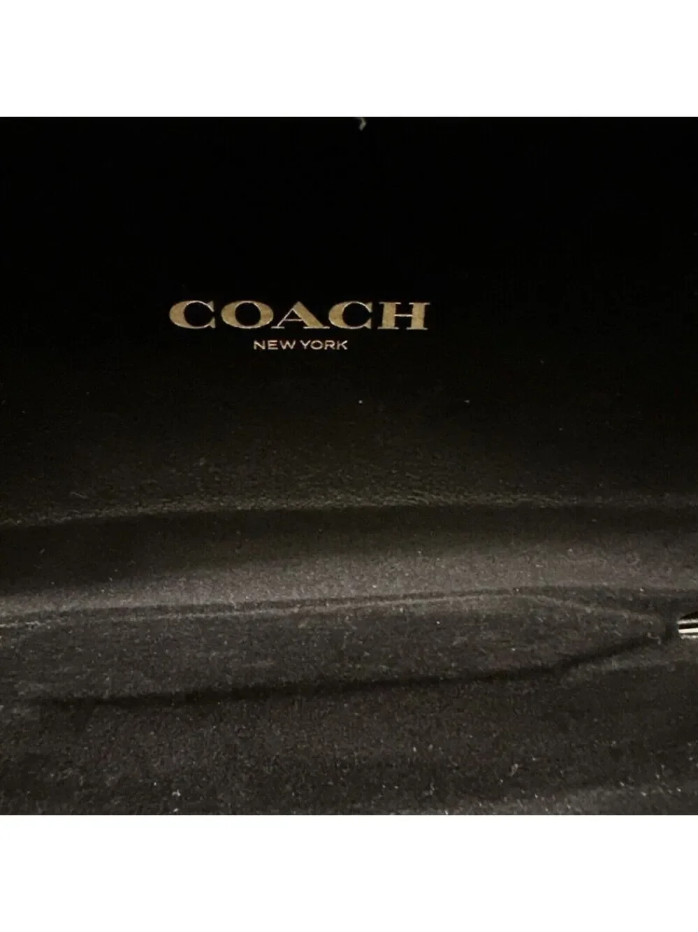 Coach Black Leather Eyeglass/Sunglass Case Hard Case Designer